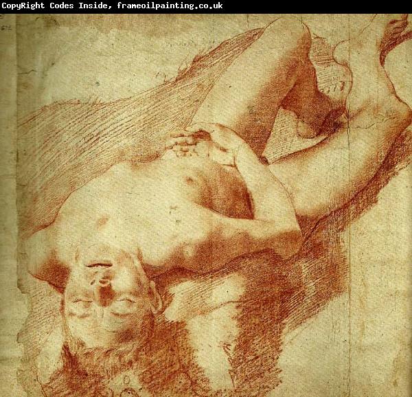 Annibale Carracci liggande naken yngling